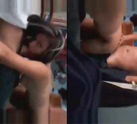 Colegiala se graba en un trio con sus compas