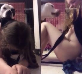 Desesperada por coger con el perro 1