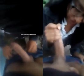 Chibola le mama la verga a escondidas en el parque