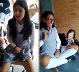 Colegialas arrechas hacen travesuras en el recreo